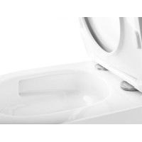 Závesné WC REA CARLO mini Tornado NFQ + Duroplast sedátko flat - biele