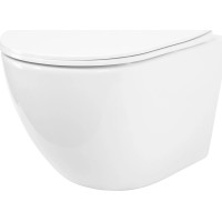 Závesné WC REA CARLO mini Tornado NFQ + Duroplast sedátko flat - biele Závesné WC REA CARLO mini Tornado NFQ + Duroplast sedátko flat - biele