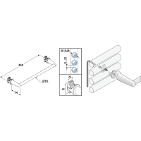 Aqualine Sušiak uterákov na vykurovacie telesá 36cm rovný, čierna mat IDR-40B