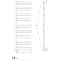 Aqualine POSEIDON vykurovacie teleso 550x1740mm, biela PS517