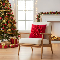 Obliečka na vankúš FOREVER YOURS Kvet 3D 42x42 cm - červená