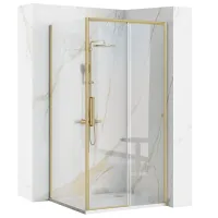 Sprchovací kút Rea RAPID slide 110x100 cm - zlatý brúsený