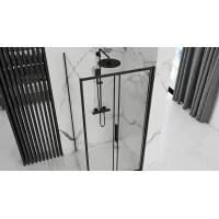 Sprchovací kút MAXMAX Rea RAPID slide 110x80 cm - čierny