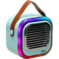 Sada karaoke reproduktora Bluetooth + 2 mikrofóny - modrý