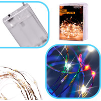 Dekoratívne LED svietidlá na drôtiku 5 m 50 LED - multicolour