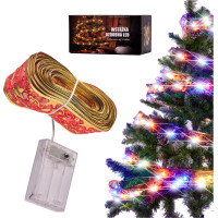 Svietiaca dekoratívna LED stuha 100 LED na vianočný stromček - viacfarebná Svietiaca dekoratívna LED stuha 100 LED na vianočný stromček - viacfarebná