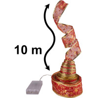 Svietiaca dekoratívna LED stuha 100 LED na vianočný stromček - viacfarebná