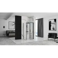 Sprchovací kút MAXMAX Rea RAPID slide 120x80 cm - čierny