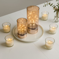 Solight sada dvoch vianočných LED svetielok, 15/20cm, 30x LED, AA batéria