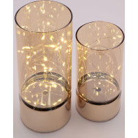 Solight sada dvoch vianočných LED svetielok, 15/20cm, 30x LED, AA batéria