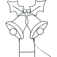 Solight LED vonkajšia dekorácia zvončeky, 100x LED, časovač, 55cm, 3x AA