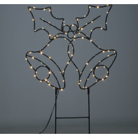 Solight LED vonkajšia dekorácia zvončeky, 100x LED, časovač, 55cm, 3x AA