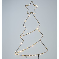 Solight LED vonkajšia dekorácia vianočný stromček, 85x LED, časovač, 68cm, 3x AA