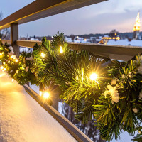 Solight LED vianočné girlanda s ihličím, 7m, 112x LED, časovač, 230V, IP44