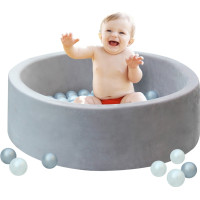 2Kids Toys Guľôčkový bazén sivý