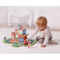 2Kids Toys Drevená stanica Hasiči 2 v 1