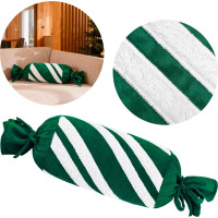 Vianočný vankúš SWEET CANDY 60 cm - zelený/biely