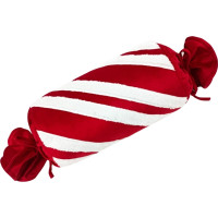 Vianočný vankúš SWEET CANDY 60 cm - červený/biely