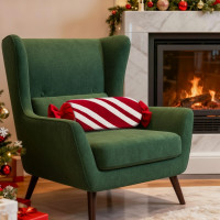 Vianočný vankúš SWEET CANDY 60 cm - červený/biely