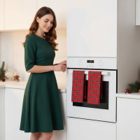 Sada utierok MAGICAL CHRISTMAS v darčekovom balení - 2 kusy - červená/zelená