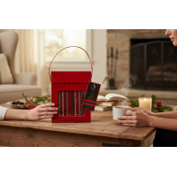 Sada utierok MAGICAL CHRISTMAS v darčekovom balení - 2 kusy - červená/pruhy