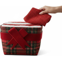 Sada uterákov na ruky MAGIC HOLIDAY v darčekovom balení - 4 kusy - červená/biela