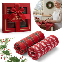 Sada utierok VIANOČNÉ KÚZLO v darčekovom balení - 2 kusy - červená