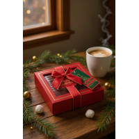 Sada utierok VIANOČNÉ KÚZLO v darčekovom balení - 2 kusy - červená