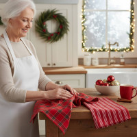 Sada utierok VIANOČNÉ KÚZLO v darčekovom balení - 2 kusy - červená