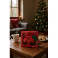 Sada utierok VIANOČNÉ KÚZLO v darčekovom balení - 2 kusy - červená