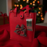 Deka LUXE Winter Moment v darčekovom balení 120x180 cm - červená/károvaná