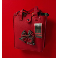 Deka LUXE Winter Moment v darčekovom balení 120x180 cm - červená/károvaná