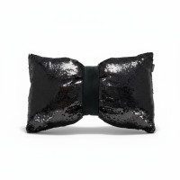 Dekoračný vankúš GLAM SHINE 30x50 cm - čierny/grafitový