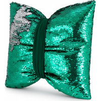 Dekoračný vankúš GLAM SHINE 40x40 cm - zelený/strieborný