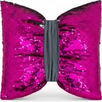 Dekoračný vankúš GLAM SHINE 40x40 cm - ružový/strieborný