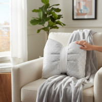 Dekoračný vankúš GLAM SHINE 40x40 cm - biely/strieborný