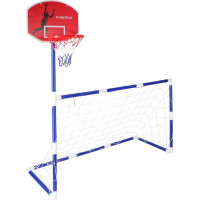 Futbalová bránka s basketbalovým košom 2v1