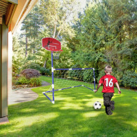 Futbalová bránka s basketbalovým košom 2v1
