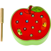 Magnetická drevená hra - Húsenice v jablku