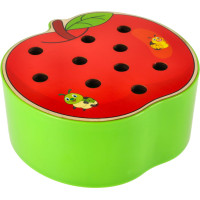 Magnetická drevená hra - Húsenice v jablku