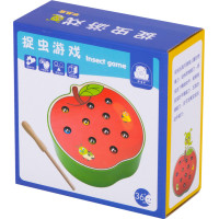 Magnetická drevená hra - Húsenice v jablku