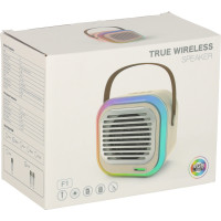 Sada karaoke reproduktora Bluetooth + 2 mikrofóny - krémový