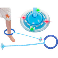 Hula hop na nohu svietiaca LED - modrá