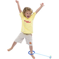 Hula hop na nohu svietiaca LED - modrá