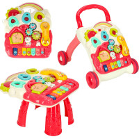 Interaktívna chodítko 4v1 - červené