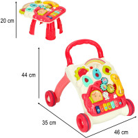 Interaktívna chodítko 4v1 - červené