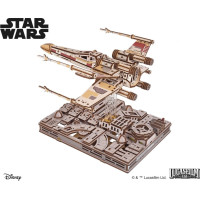 Ugears 3D drevená mechanická skladačka Star Wars Luke Skywalker X-Wing stíhačka