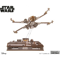 Ugears 3D drevená mechanická skladačka Star Wars Luke Skywalker X-Wing stíhačka