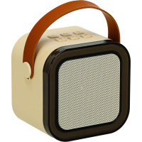Karaoke reproduktor Bluetooth + mikrofón - béžový