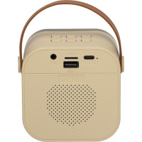 Karaoke reproduktor Bluetooth + mikrofón - béžový
